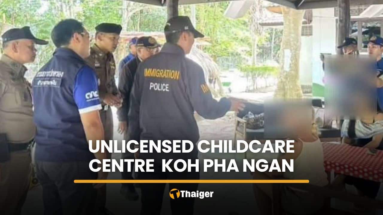 Police conducted a raid at an unlicensed daycare on Ko Pangan.
